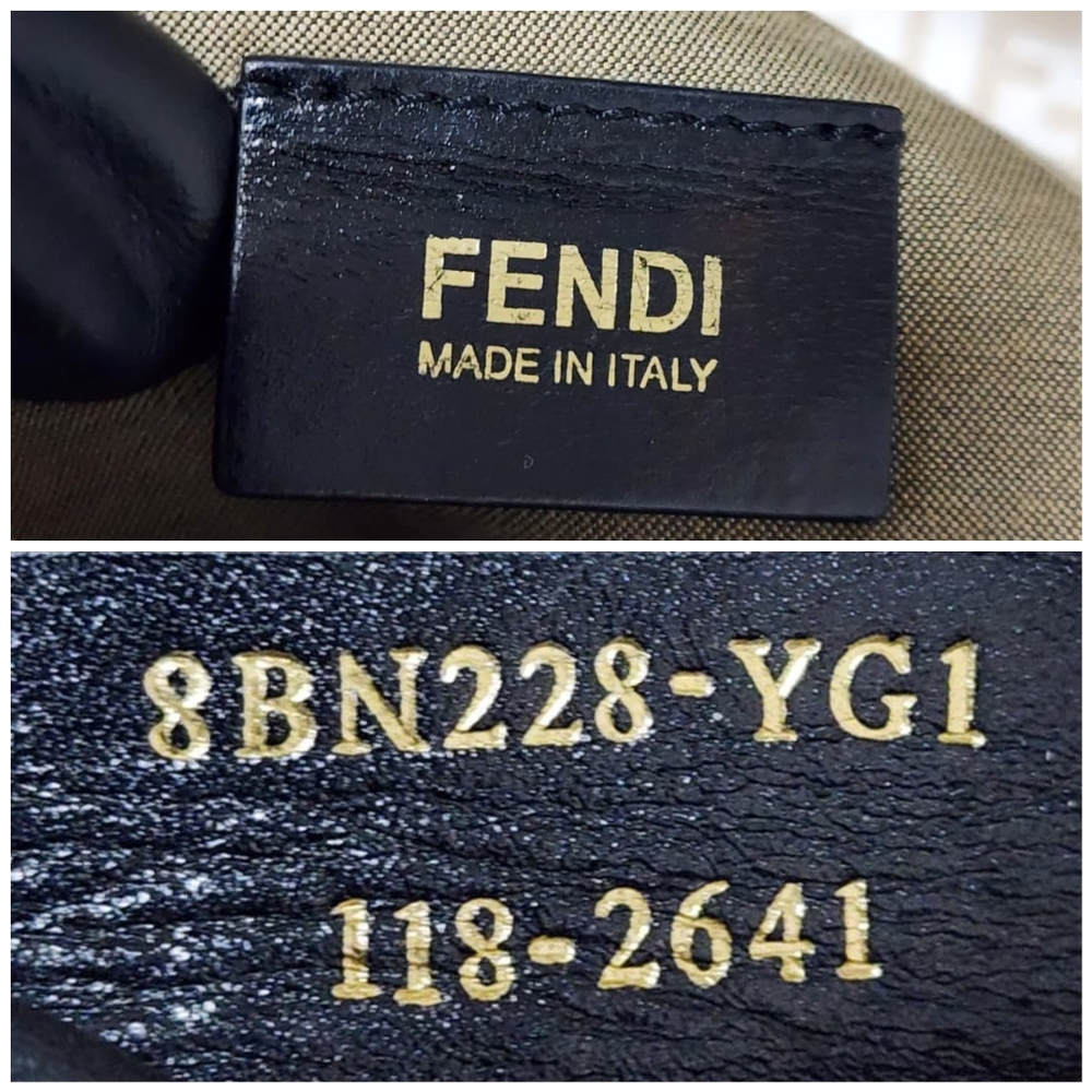 Fendi Zucchino Coated Canvas FF Handle Tote Bag Beige - Picture 4 of 15